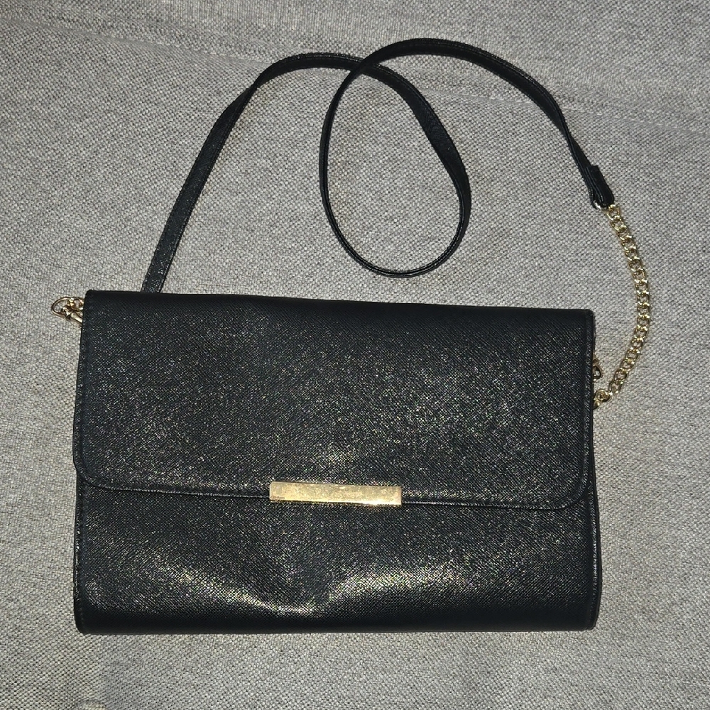 H&M Black Clutch Bag with Strap